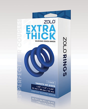 Zolo Extra Thick Silicone Cock Ring 3pk Default Title