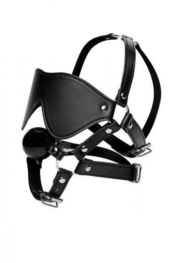 Strict Eye Mask Harness W/ Ball Gag Default Title