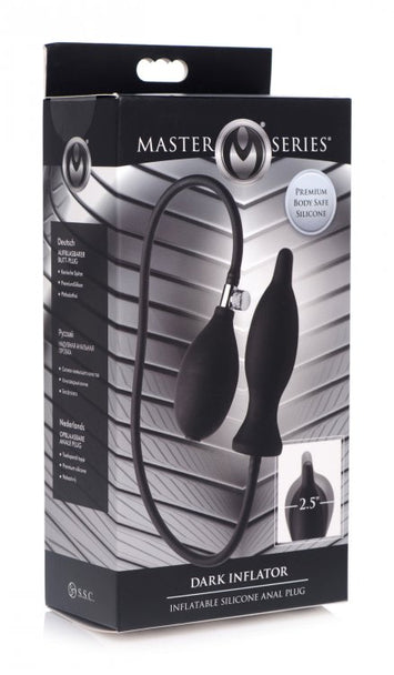 Master Series Dark Inflator Silicone Anal Plug Default Title