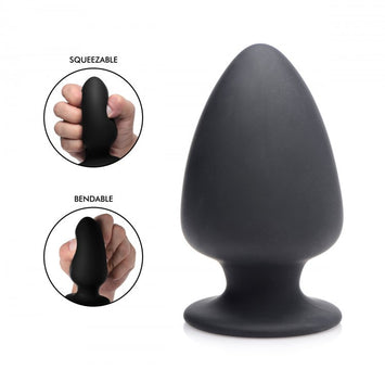 Squeeze-it Silexpan Anal Plug Black Large