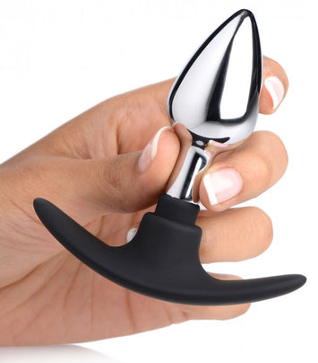 Master Series Dark Invader Metal & Silicone Anal Plug Medium