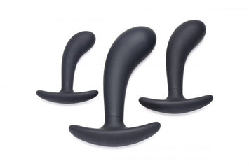 Master Series Dark Delights 3pc Curved Silicone Anal Trainer Set Default Title