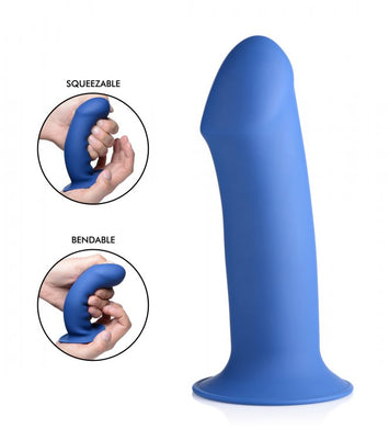 Squeeze-it Squeezable Thick Phallic Dildo Blue