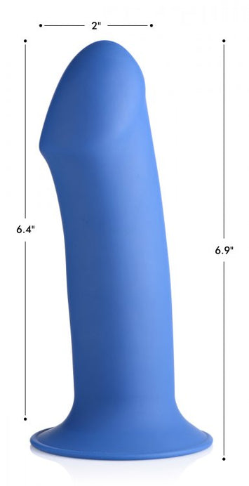 Squeeze-it Squeezable Thick Phallic Dildo Blue