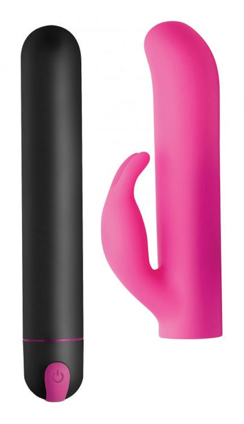 Bang! Xl Bullet & Rabbit Silicone Sleeve Pink Default Title