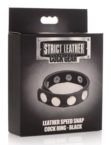 Strict Leather Cock Speed Snap Cock Ring Black Default Title