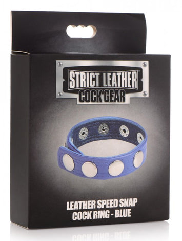Strict Leather Cock Speed Snap Cock Ring Blue Default Title