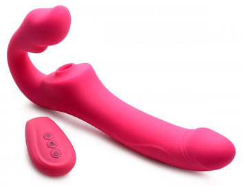 Strap U Licking & Vibrating Strapless Strap-on W/ Remote Default Title
