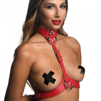 Strict Female Chest Harness Red Medium Large