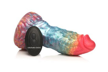 Creature Cocks Rainbow Phoenix Vibrating Silicone Dildo Default Title