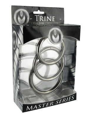 Master Series Trine Steel Cock Ring Set Default Title