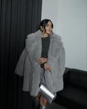 RUTTY - Elegant faux fur coat VEV43082