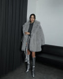 RUTTY - Elegant faux fur coat VEV43082