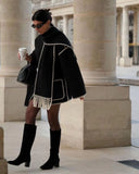 SUMA - Hepburn Style Woolen Cape Coat #ELE4634