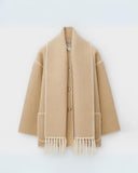 SUMA - Hepburn Style Woolen Cape Coat #ELE4634