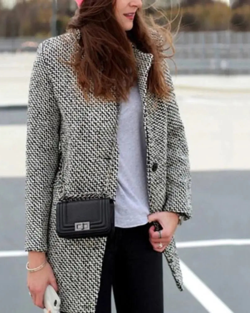 LAINEZ - Long wool jacket VEV42603