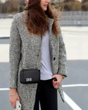 LAINEZ - Long wool jacket VEV42603