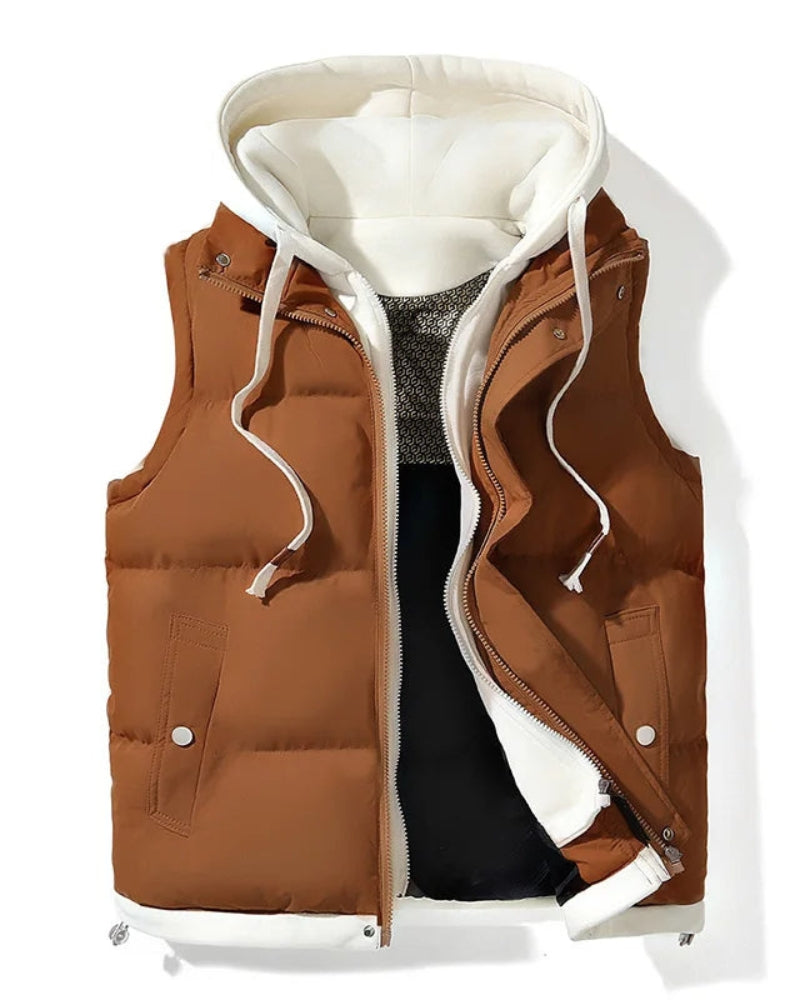 VELORA - Soft Shell Hooded Puffer Gilet SSO4541R