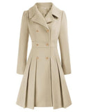 CARIS - PLEATED WOOL COAT #VEV40100