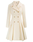 CARIS - PLEATED WOOL COAT #VEV40100