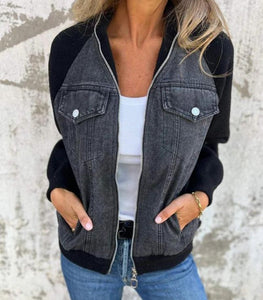 ANIDIA - Modern Jacket with Denim Fabric