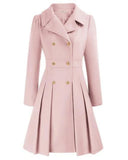 CARIS - PLEATED WOOL COAT #VEV40100