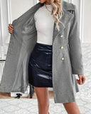 CARIS - PLEATED WOOL COAT #VEV40100