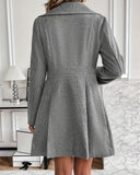 CARIS - PLEATED WOOL COAT #VEV40100