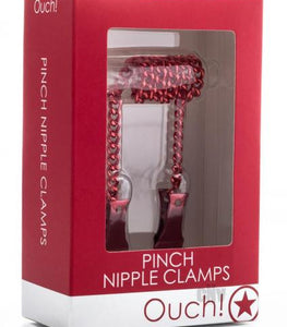 Ouch Pinch Nipple Clamps Red