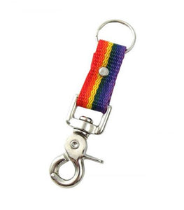 Gaysentials Rainbow Nylon Key Tag Scissor Snap