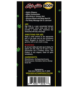 High Glide Erotic Lubricant Oz Bottle 8.5 Oz