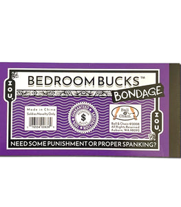 Bedroom Bondage Bucks 30 Coupon Book