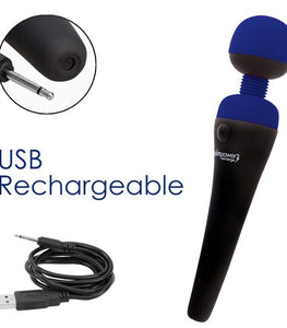 Palm Power Massager Blue Rechargeable Waterproof Default Title