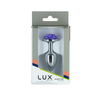 Lux Active Black Rose 3.5in Metal Butt Plug