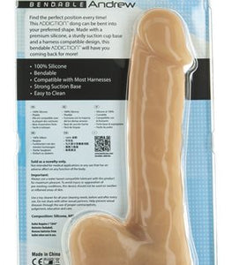 Addiction Andrew 8in Bendable Dong Caramel