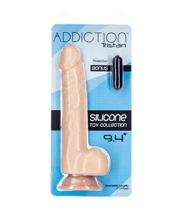 Addiction 100% Tristen 9in Silicone Collection Beige