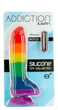 Addiction 100% Silicone Justin 8 Rainbow "