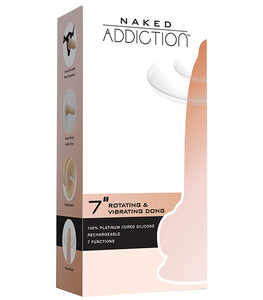 Naked Addiction 7in Rotating & Vibrating Dong