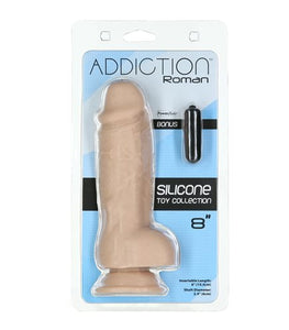 Addiction 100% Roman 8in Silicone Beige