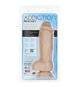 Addiction 100% Roman 8in Silicone Beige