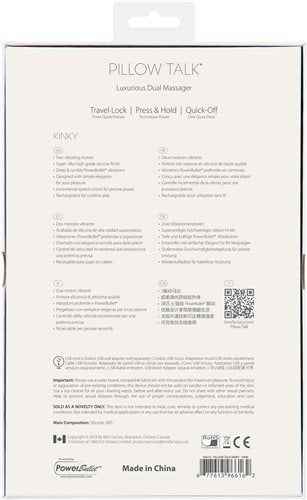 Pillow Talk Kinky Clitoral W/ Swarovski Crystal Pink