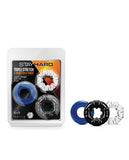 Stay Hard Triple Stretch 3 Pk Cock Ring Multi Color Default Title