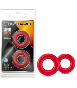 Stay Hard Donut Rings Red