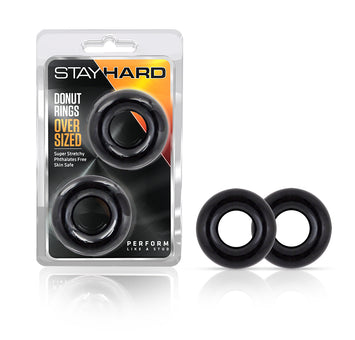 Stay Hard Donut Rings Oversized Black Default Title