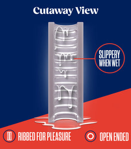 Rize Ribz Glow In The Dark Self Lubricating Stroker Clear Default Title