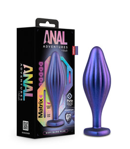 Anal Adventures Matrix Wavy Bling Plug Sapphire Default Title