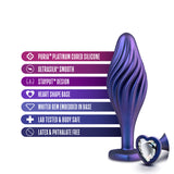 Anal Adventures Matrix Swirl Bling Plug Sapphire