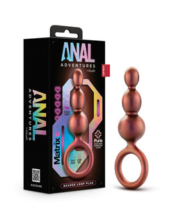 Anal Adventures Matrix Beaded Loop Plug Copper