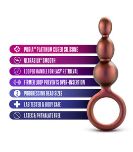 Anal Adventures Matrix Beaded Loop Plug Copper