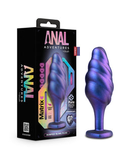 Anal Adventures Matrix Bumped Bling Plug Sapphire